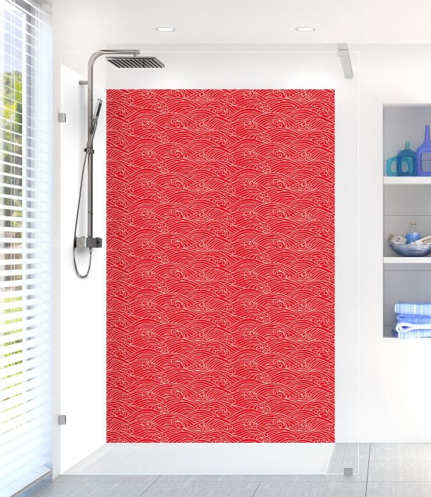 Panneau de douche Osaka couleur Rouge vermillon