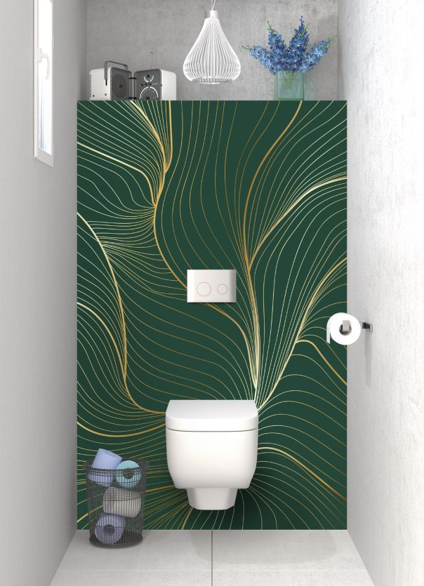 Panneau WC Volupté couleur Vert avocat motif inversé