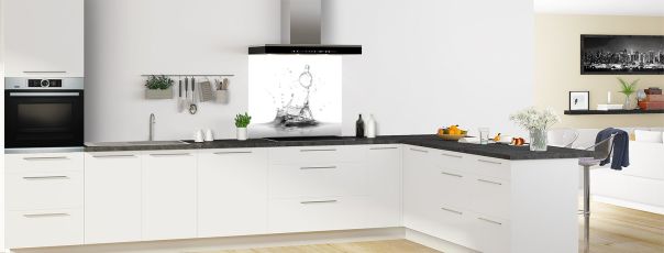 Crédence de cuisine Bulle d'eau fond de hotte en perspective