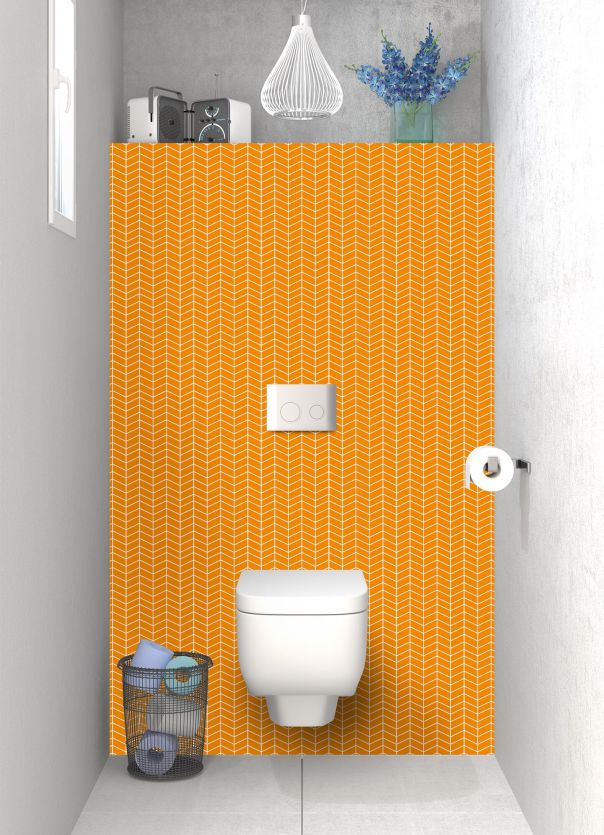 Panneau WC Origami  couleur Citrouille