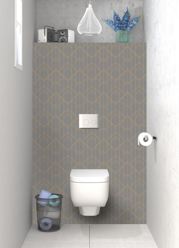 Panneau WC Gatsby doré couleur Gris pierre