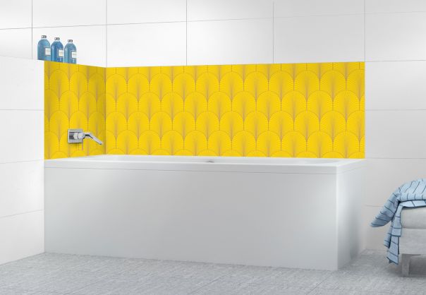 Panneau de bain Seigaihas doré couleur Mimosa