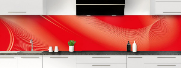 Crédence de cuisine Volute couleur rouge vif panoramique motif inversé