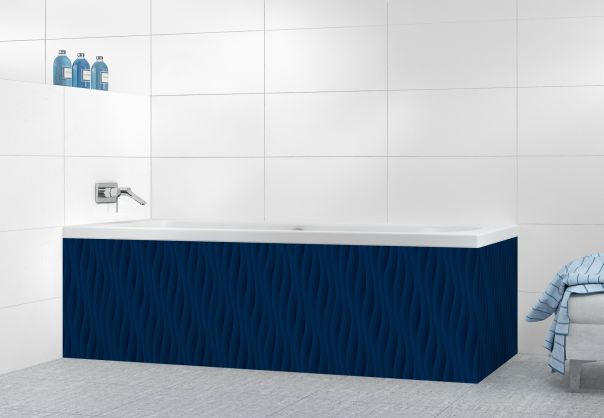 Panneau tablier de bain Ondes couleur Bleu nuit