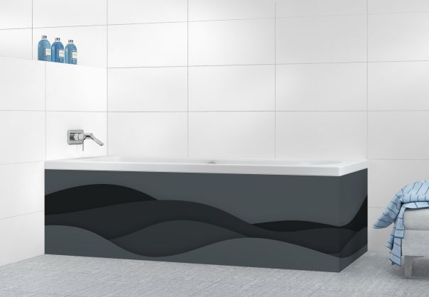 Panneau tablier de bain Vagues couleur Gris anthracite