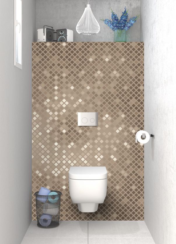 Panneau WC Diamants brillants couleur Mulot motif inversé