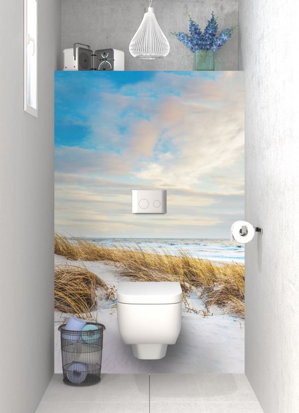 Panneau WC Dunes bord de mer motif inversé