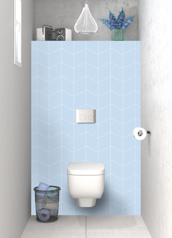 Panneau WC Origami couleur Bleu dragée