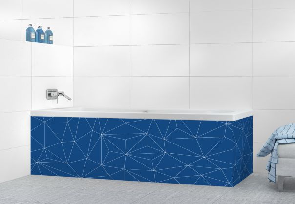 Panneau tablier de bain Constellation couleur Bleu électrique motif inversé
