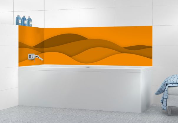 Panneau de bain Vagues couleur Citrouille