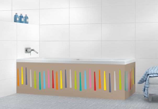 Panneau tablier de bain Barres colorées couleur Mulot