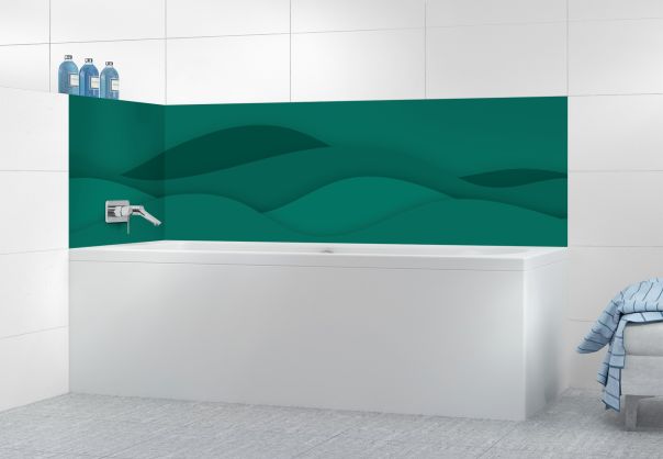 Panneau de bain Vagues couleur Vert jade