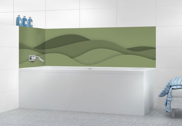 Panneau de bain Vagues couleur Vert sauge