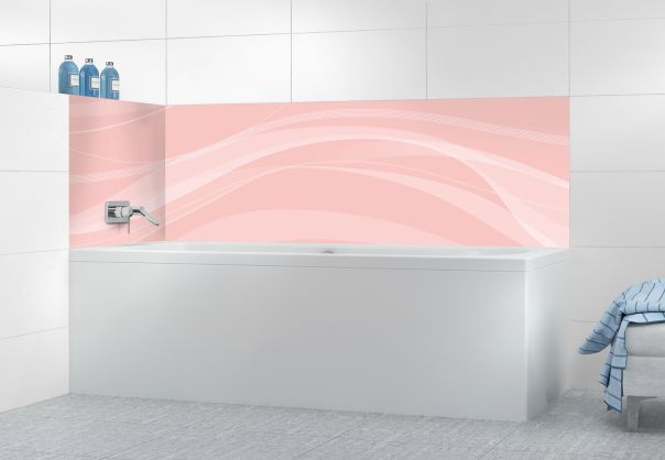 Panneau de bain Voilage couleur Quartz rose