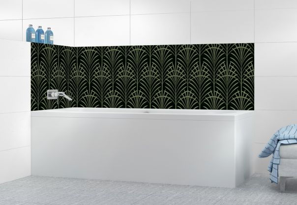 Panneau de bain Feuilles de palme couleur Vert sauge