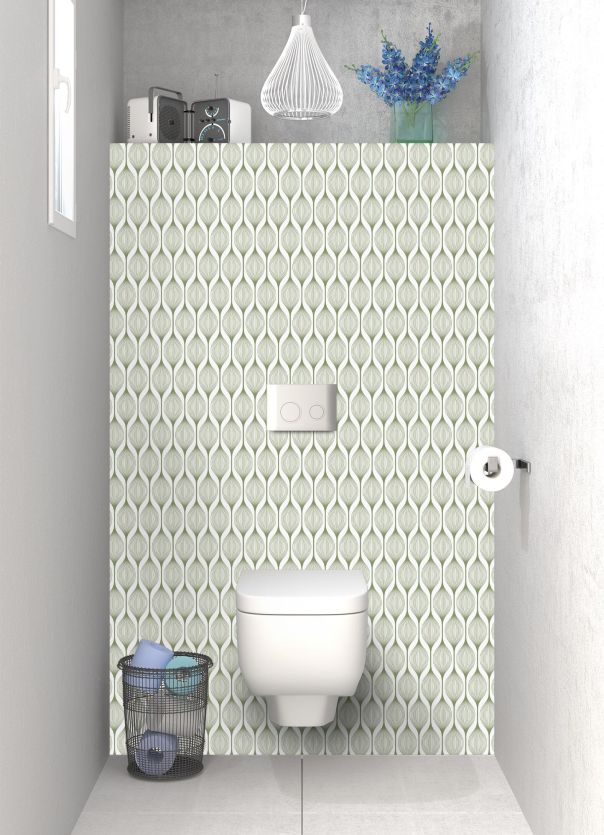 Panneau WC Rubans design couleur Vert sauge