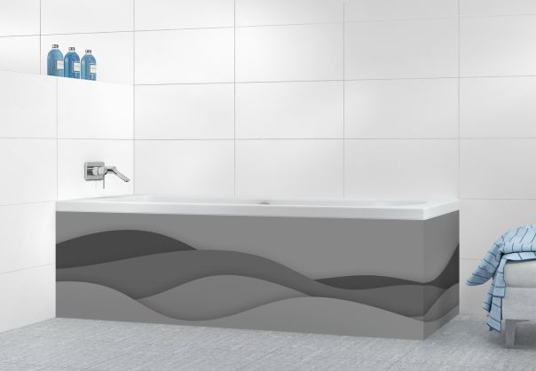 Panneau tablier de bain Vagues couleur Gris pierre