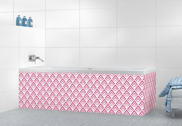 Panneau tablier de bain Ecailles  couleur Saphir rose