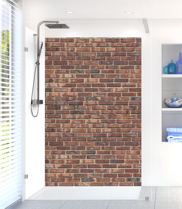 Panneau de douche Briques anciennes rouges