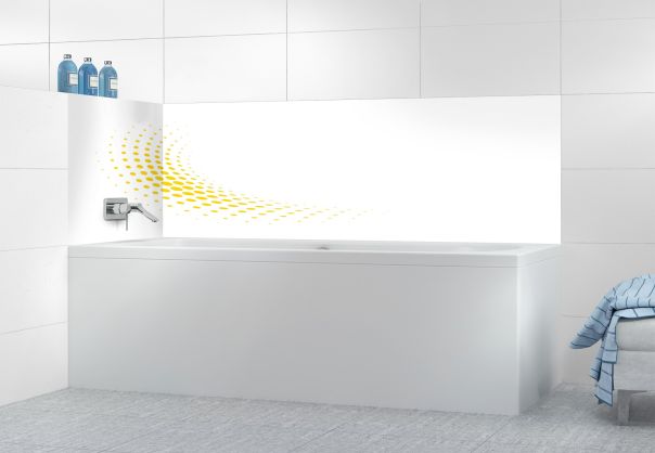 Panneau de bain Nuage de points couleur Mimosa motif inversé