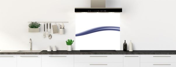 Crédence de cuisine Ruban couleur couleur Bleu électrique fond de hotte motif inversé
