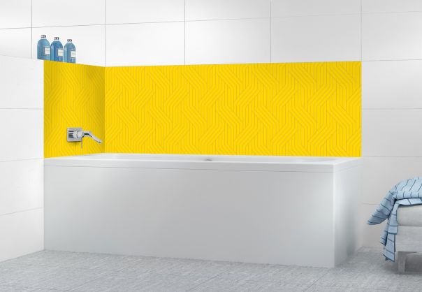 Panneau de bain Entrelacs doré couleur Mimosa