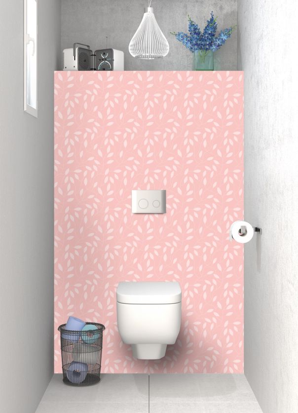 Panneau WC Rideau de feuilles  couleur Quartz rose