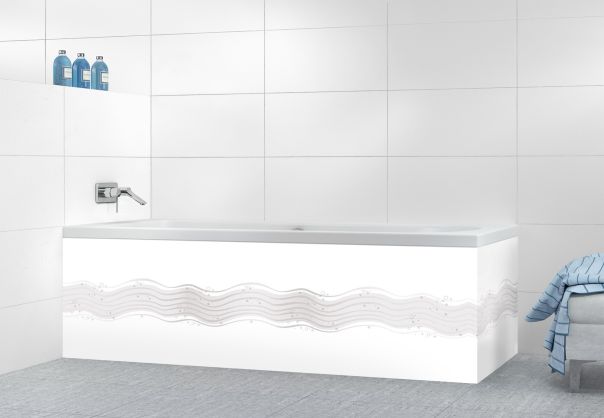 Panneau tablier de bain Vagues design couleur Blanc