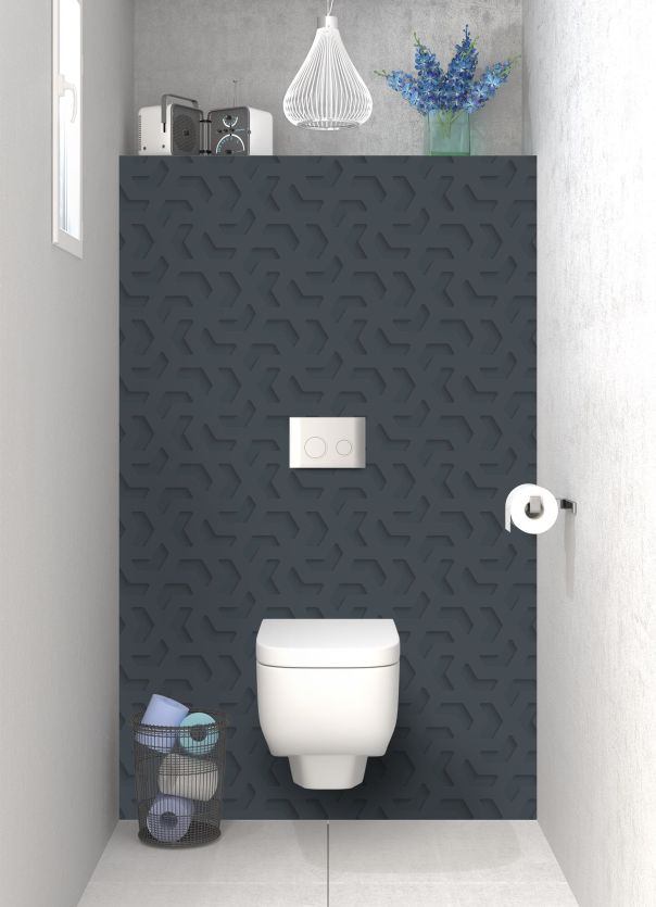 Panneau WC Hélice en relief couleur Gris anthracite
