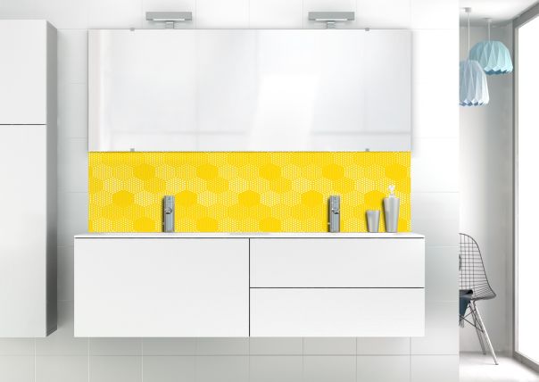 Panneau vasque Camaïeu hexagone couleur Mimosa