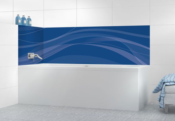 Panneau de bain Voilage couleur Bleu électrique