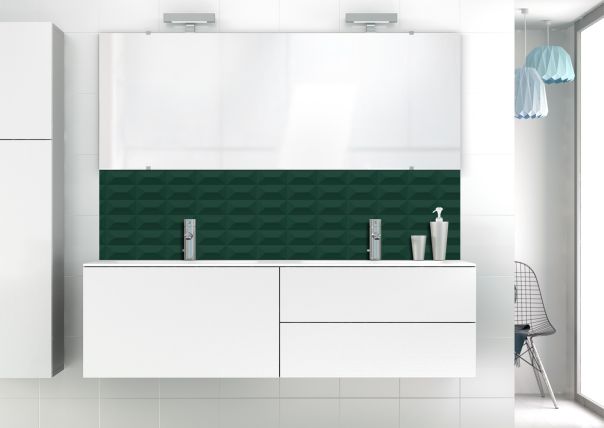 Panneau vasque Briques en relief couleur Vert avocat