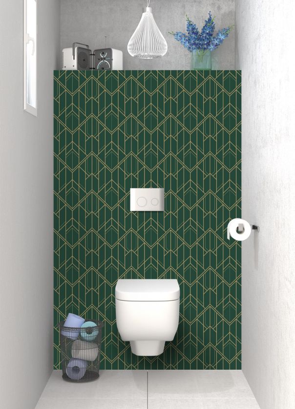 Panneau WC Gatsby doré couleur Vert avocat