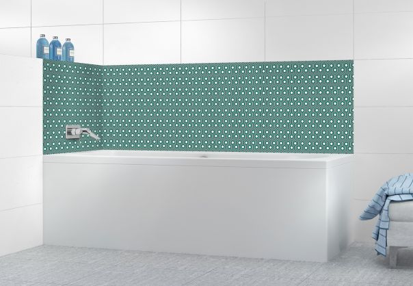 Panneau de bain Hexagones  couleur Vert jade
