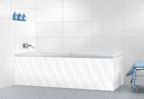 Panneau tablier de bain Ondes couleur Blanc