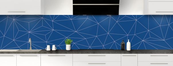 Crédence de cuisine Constellation couleur Bleu électrique panoramique motif inversé