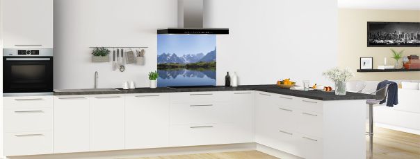 Crédence de cuisine Lac d'altitude fond de hotte motif inversé en perspective