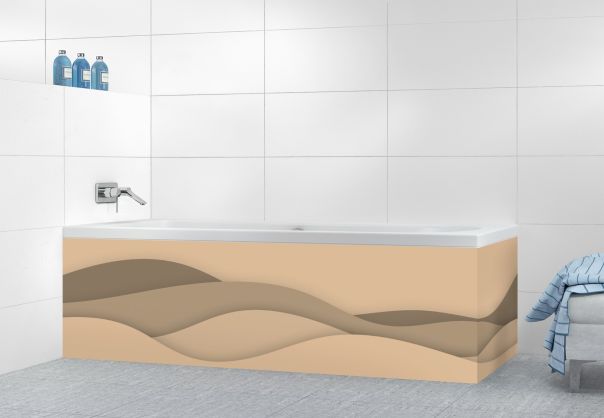 Panneau tablier de bain Vagues couleur Coquille d'oeuf