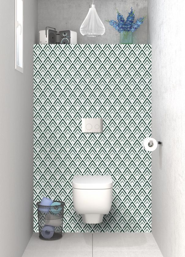 Panneau WC Ecailles  couleur Vert avocat