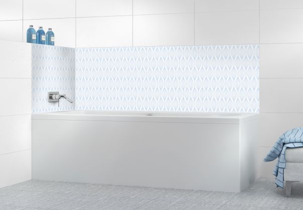 Panneau de bain Rubans design couleur Bleu dragée