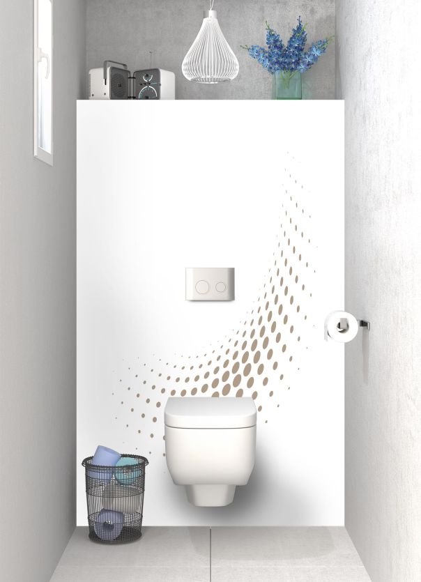Panneau WC Nuage de points couleur Mulot motif inversé