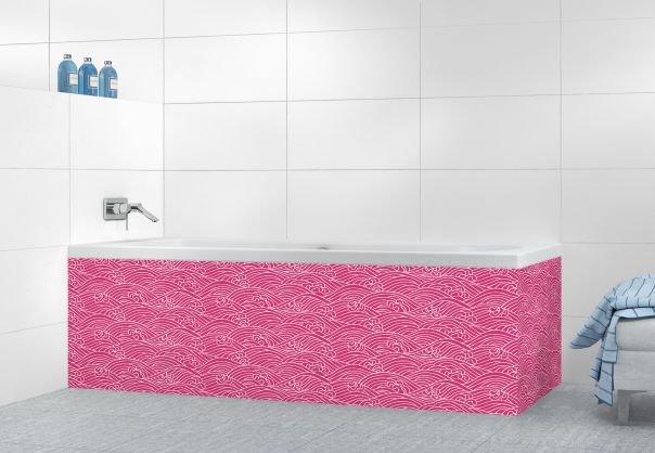 Panneau tablier de bain Osaka couleur Saphir rose