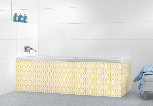 Panneau tablier de bain Rubans design couleur Curcuma