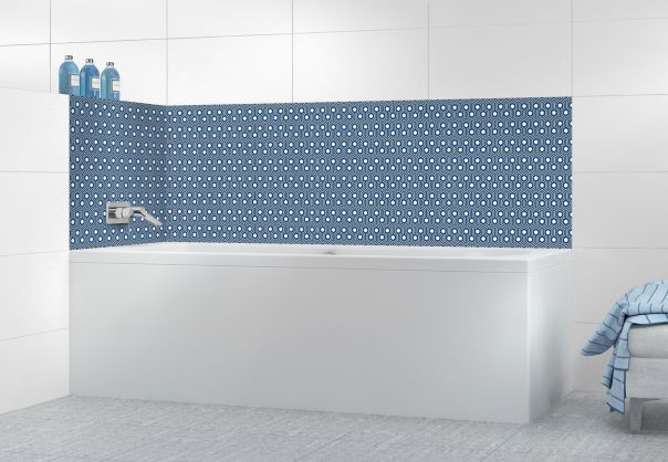 Panneau de bain Hexagones  couleur Bleu électrique