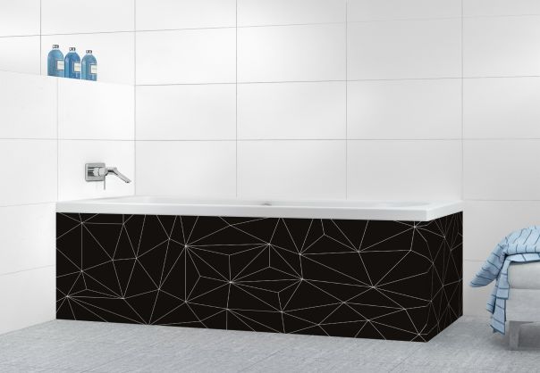 Panneau tablier de bain Constellation couleur Noir motif inversé