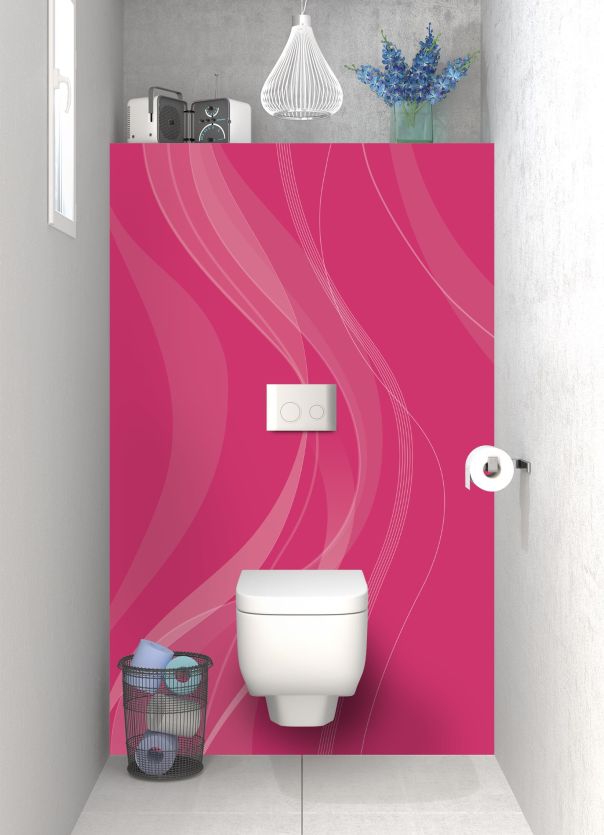 Panneau WC Voilage couleur Saphir rose