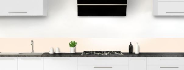 Crédence de cuisine Beige clair satiné frise