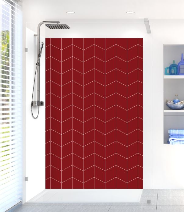 Panneau de douche Origami couleur Rouge grenat