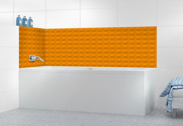 Panneau de bain Briques en relief couleur Citrouille