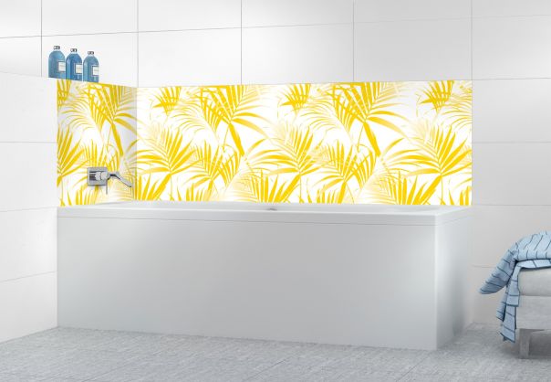 Panneau de bain Feuilles tropicales couleur Mimosa